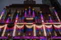 Saks Fifth Avenue Department Store with Christmas light show in New York City, NY, USA Royalty Free Stock Photo