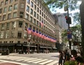 Saks 5th Avenue with flags