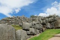 Saksaywaman inca city wall ruins in Peru Royalty Free Stock Photo