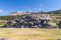 Saksaywaman, Saqsaywaman, Sasawaman, Saksawaman, Sacsahuayman, Sasaywaman or Saksaq Waman citadel fortress in Cusco, Peru Royalty Free Stock Photo