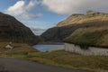 Saksunar Kirkja and tidal bay at Saksun, the Faroe Islands