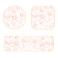 Sakura banners with a flowers vector