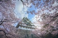 Sakura blooming in spring at Nagoya Castle.Nagoya Castle built on 1610 is a japanese castle located in Nagoya, central Japan