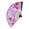 Sakura blossom folding fan, vector isolated illustration Royalty Free Stock Photo