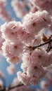 Sakura Cherry Blossom Macro Closeup for Mobile Wallpaper Background