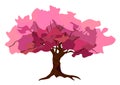 Sakura cherry tree. EPS 10 Vector