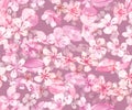 Sakura Flower. Seamless Blossom Repeat. Pink Royalty Free Stock Photo
