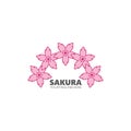 sakura flower vector illustration design Royalty Free Stock Photo