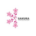 sakura flower vector illustration design Royalty Free Stock Photo