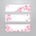 Sakura flowers banners Royalty Free Stock Photo