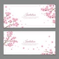 Sakura Flowers Invitation Cards