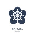 Sakura icon. Trendy flat vector Sakura icon on white background