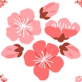 Sakura pattern. The infinite beauty seamless background captivated viewers