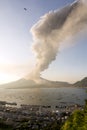 Sakurajima volcanic plume Royalty Free Stock Photo