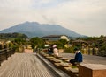 Sakurajima Volcano in Kyushu, Japan