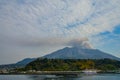 Sakurajima Volcano in Kyushu, Japan