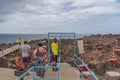 Buracona - The Blue Eye of Cabo Verde, people at the walking way