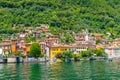 Sala Comacina village and lake Como in Italy Royalty Free Stock Photo