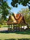 Sala Thai or Thai pavilion in the Vasgo da Gama Garden, Lisbon, Portugal. Royalty Free Stock Photo