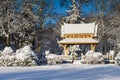 Sala Thai Pavillion in the snow