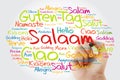 SALAAM Hello Greeting in Persian,Farsi word cloud Royalty Free Stock Photo