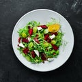 Salad. Arugula, blue cheese and beet salad.