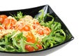 Salad with arugula and tomatoes Royalty Free Stock Photo