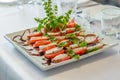 Salad assortment dish in a reception