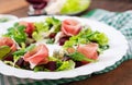 Salad with baked beet, blue cheese Royalty Free Stock Photo