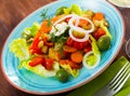 Salad with baked potato, pepper and carrot Royalty Free Stock Photo