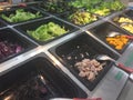 Salad Bar Fresh Vegetables Organic green Healthy Royalty Free Stock Photo