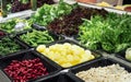 Salad Bar Fresh Vegetables Organic green Healthy food Royalty Free Stock Photo