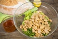Salad with beans and squid Royalty Free Stock Photo