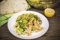 Salad with beans and squid Royalty Free Stock Photo
