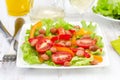 Salad with beans, tomato