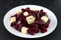 Salad beet with cheese