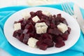 Salad beet with cheese Royalty Free Stock Photo