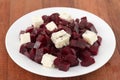 Salad beet with cheese Royalty Free Stock Photo