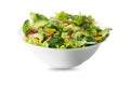 Salad bowl with lettuce and avocado