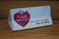 Salad box card