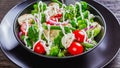 Salad of broccoli florets,green beans, champignons Royalty Free Stock Photo