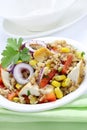 Salad with buckwheat and chicken