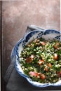 Salad with bulgur, green mint, bulgur Royalty Free Stock Photo