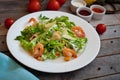 Salad caesar with shrimps Royalty Free Stock Photo