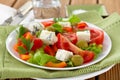 Salad with cheese gorgonzola