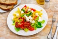 Salad with cheese, tomato, peppers, and corn Royalty Free Stock Photo