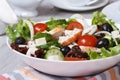 Salad with chicken breast and vegetables close-up Royalty Free Stock Photo