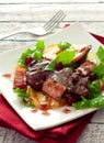 Salad with chicken livers Royalty Free Stock Photo