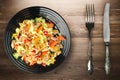 Salad with chicken stomachs with vegetables Royalty Free Stock Photo
