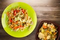 Salad with chicken stomachs with vegetables Royalty Free Stock Photo